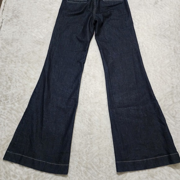 Rich & Skinny Flare Leg Jeans Sz  28 Made in Usa Dark Wash Boho Western - Picture 6 of 13